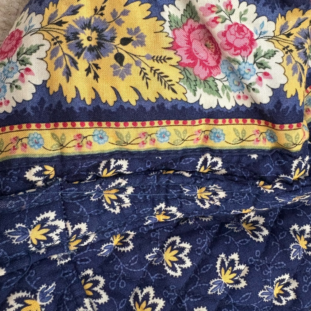 Vintage Vera Bradley Medium Duffel in Retired Color Maison Blue